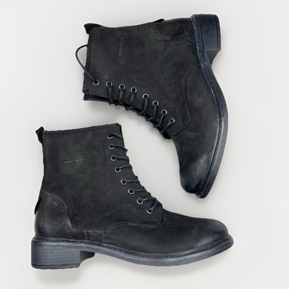 Josef Seibel Charcoal Lace-Up Boots